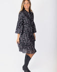 Allie Dress Long Sleeve 41" (Black Pattern) - Dress - Yakira Bella