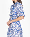 ALLIE DRESS Short Sleeve (LIGHT BLUE PATTERN) 36" - Dress - Yakira Bella