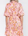 ALLIE DRESS Short Sleeve (PINK) 36" - Dress - Yakira Bella
