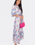 AMELIE DRESS 53" (PEACH/BLUE) - Dress - Yakira Bella