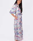AMELIE DRESS 53" (PEACH/BLUE) - Dress - Yakira Bella