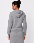 Amory Full-Zip Hoodie (Grey) - Top - Yakira Bella