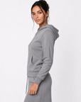 Amory Full-Zip Hoodie (Grey) - Top - Yakira Bella