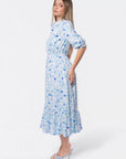 Amy Dress (White Blue) - Dress - Yakira Bella