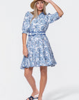 Analia Dress 36" (Blue Pattern) - Dress - Yakira Bella