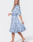 Analia Dress 42" (Blue Pattern) - Dress - Yakira Bella