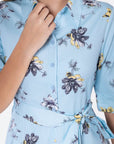 Anika Dress (Blue Flower) - Dress - Yakira Bella