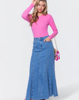 Arden Skirt (Medium Blue) - Skirt - Yakira Bella
