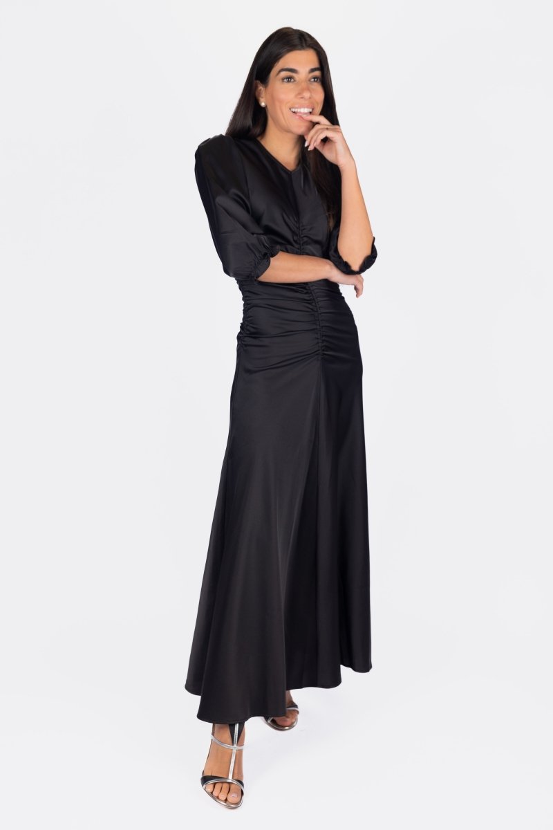 Audrey Dress Short Sleeve (Black Solid) L Audrey Dress Short Sleeve (Black Solid) L