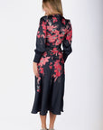 Audrey Dress Long Sleeve (Black Red) - Dress - Yakira Bella