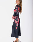 Audrey Dress Long Sleeve (Black Red) - Dress - Yakira Bella