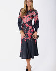 Audrey Dress Long Sleeve (Black Red) - Dress - Yakira Bella