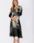 Audrey dress Long Sleeve (Black/White) - Dress - Yakira Bella