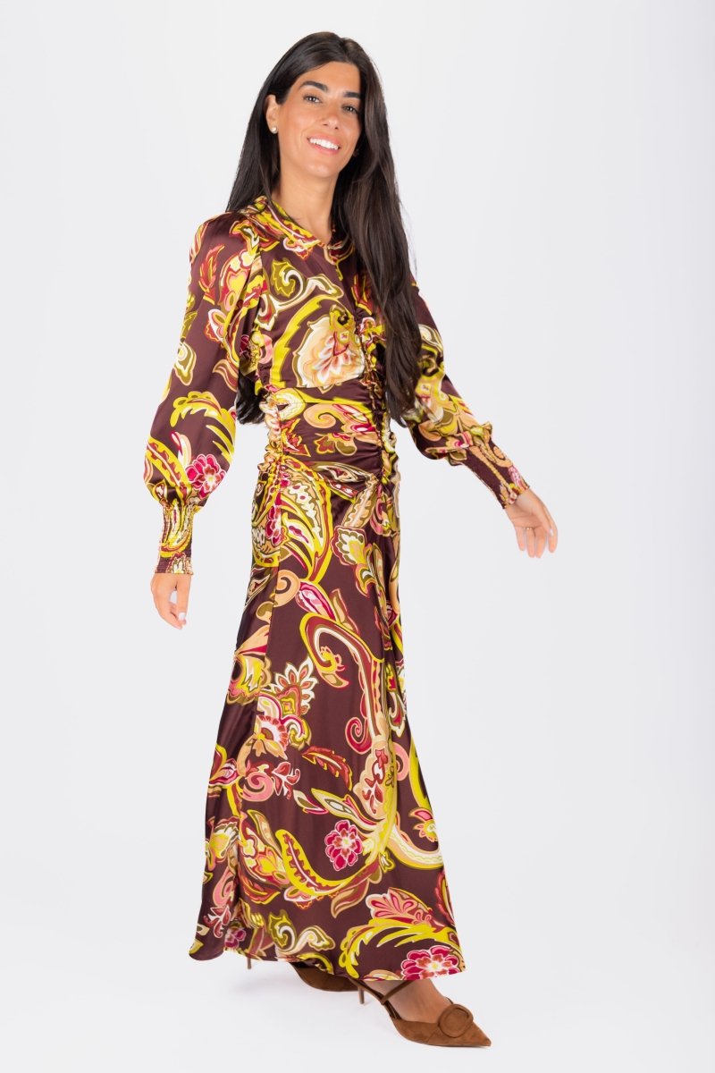 Audrey Dress Long Sleeve (Burgundy) - Dress - Yakira Bella