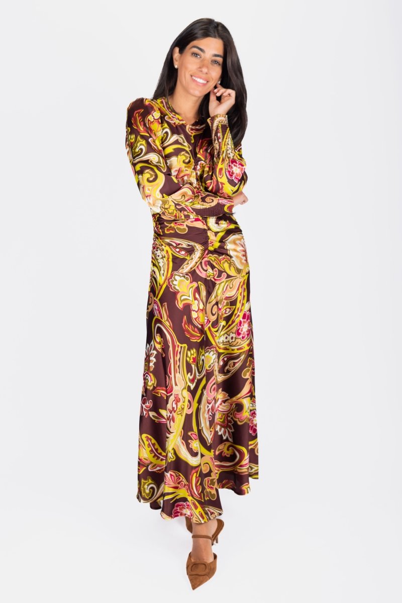 Audrey Dress Long Sleeve (Burgundy) - Dress - Yakira Bella