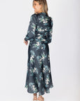 Audrey Dress Long Sleeve (Dark Green Ground) - Dress - Yakira Bella