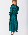 Audrey dress Long Sleeve (Green/ Dark Green) - Dress - Yakira Bella