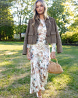 Audrey Dress Long Sleeve (Ivory Ground) - Dress - Yakira Bella