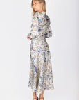 Audrey Dress Long Sleeve (Ivory Purple) - Dress - Yakira Bella