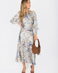 Audrey Dress Long Sleeve (Ivory Purple) - Dress - Yakira Bella
