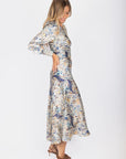 Audrey Dress Long Sleeve (Ivory Purple) - Dress - Yakira Bella