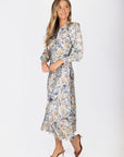 Audrey Dress Long Sleeve (Ivory Purple) - Dress - Yakira Bella