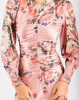 Audrey Dress Long Sleeve (Pink Ground) - Dress - Yakira Bella