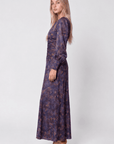 Audrey Dress Long Sleeve (Purple Multi) - Dress - Yakira Bella