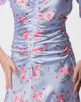 Audrey Dress Short Sleeve (Blue Ground) - Dress - Yakira Bella