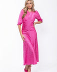 Audrey Dress Short Sleeve (Hot Pink) - Dress - Yakira Bella