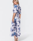 Audrey Dress Short Sleeve (Ivory Purple) - Dress - Yakira Bella