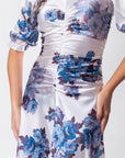 Audrey Dress Short Sleeve (Ivory Purple) - Dress - Yakira Bella