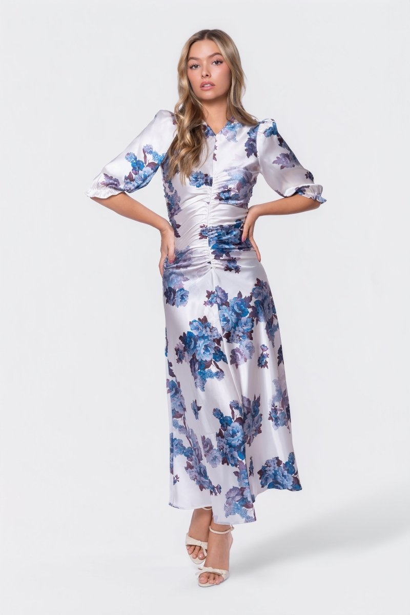 royal blue dress with long sleeves Audrey Dress Short Sleeve (Royal Blue) XXS main image 1