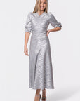 Audrey Dress Short Sleeve (Light Blue Grey) - Dress - Yakira Bella