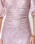 Audrey Dress Short Sleeve (Light Pink/Khaki) - Dress - Yakira Bella