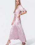 Audrey Dress Short Sleeve (Light Pink/Khaki) - Dress - Yakira Bella