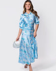 Audrey Dress Short Sleeve (Mint Flower) - Dress - Yakira Bella