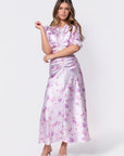 Audrey Dress Short Sleeve (Pink/Purple) - Dress - Yakira Bella