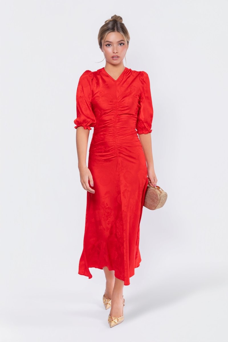 Audrey Dress Short Sleeve (Red Solid) XL Audrey Dress Short Sleeve (Red Solid) XL