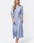 Audrey Dress Short Sleeve (Slate Blue) - Dress - Yakira Bella