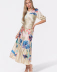 Audrey Dress Short Sleeve (Yellow Flower) - Dress - Yakira Bella