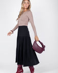 Ayla Skirt 33" (Black) - Skirt - Yakira Bella