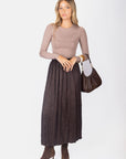 Bria Skirt (Dark Brown) - Skirt - Yakira Bella