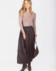 Bria Skirt (Dark Brown) - Skirt - Yakira Bella