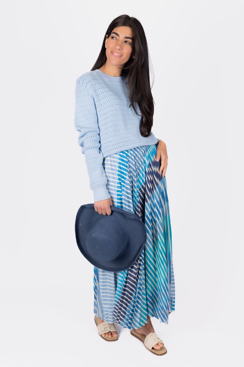 BRIANA SKIRT (BLUE STRIPE) - Skirt - Yakira Bella