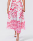 Calista Skirt (White/Pink) - Skirt - Yakira Bella