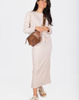 Callie Ribbed Skirt (Beige) - Skirt - Yakira Bella
