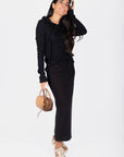 Callie Ribbed Skirt (Black) - Skirt - Yakira Bella