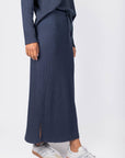 Callie Ribbed Skirt (Navy) - Skirt - Yakira Bella