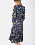 Catherine Dress 53" (Navy Pattern) - Dress - Yakira Bella